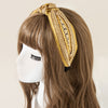 gold knot headband bridal