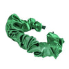 green satin headband