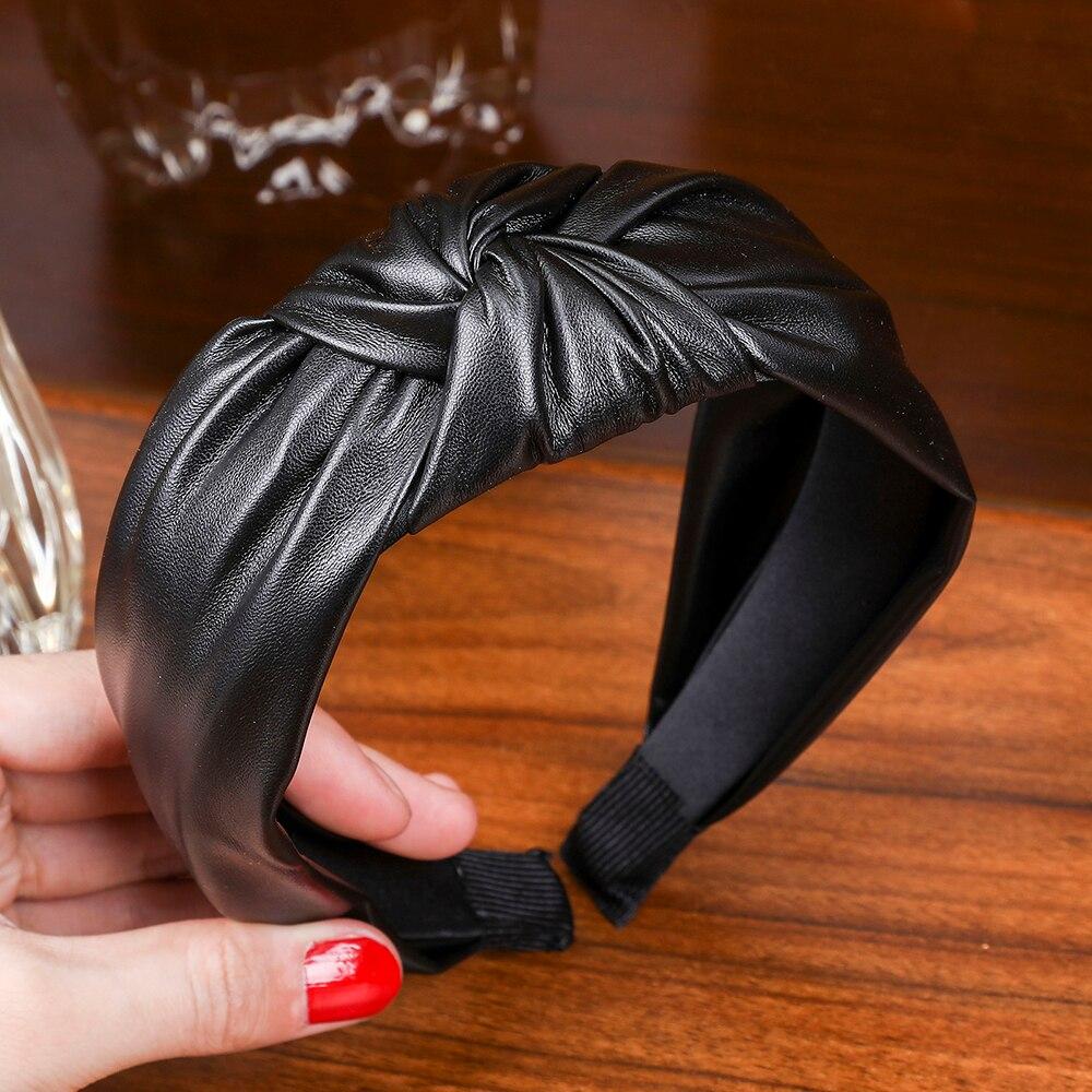 leather knot headband
