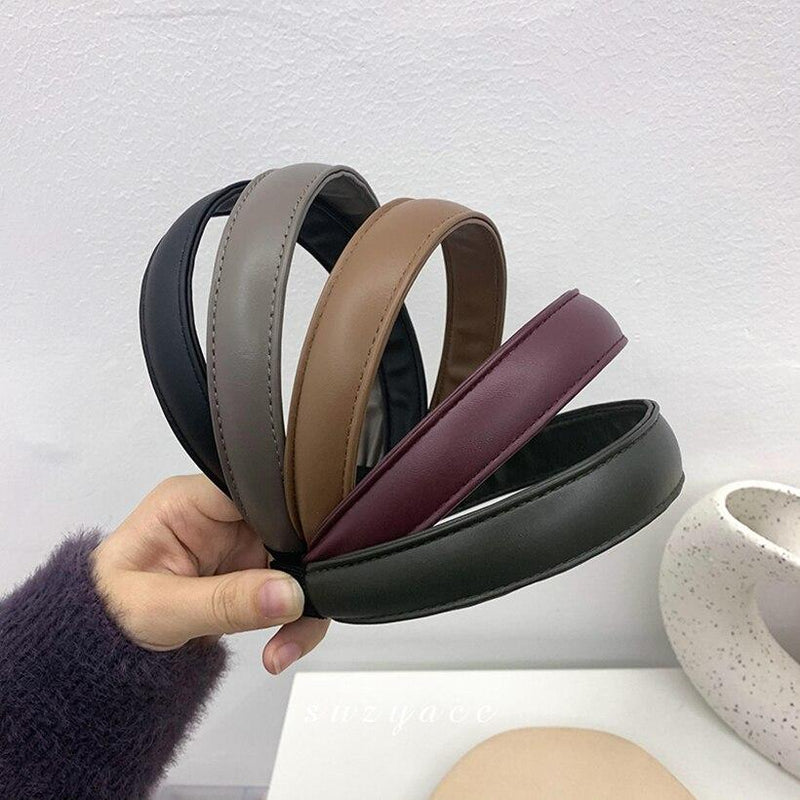 Faux leather headband