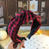 plaid red headband