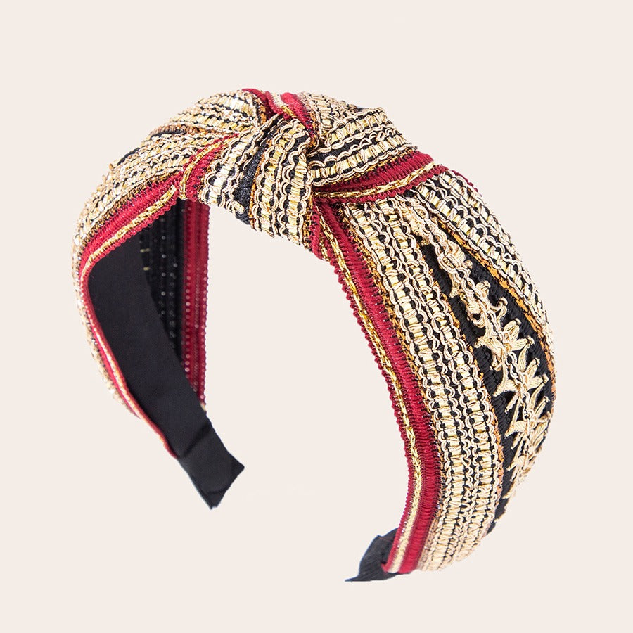red headband wedding