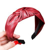 red leather knot headband