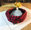 red plaid headband