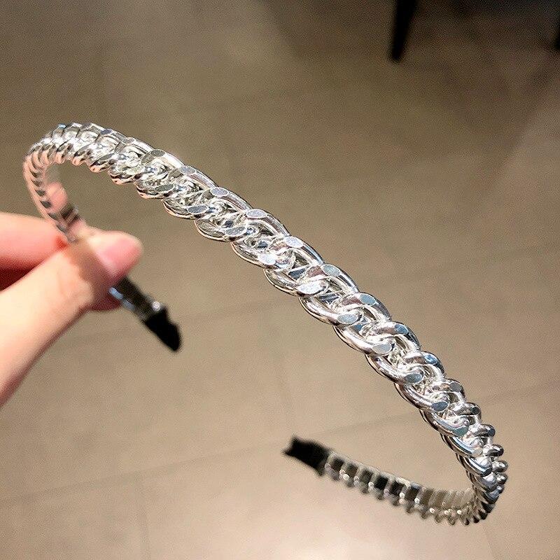 silver chain headband