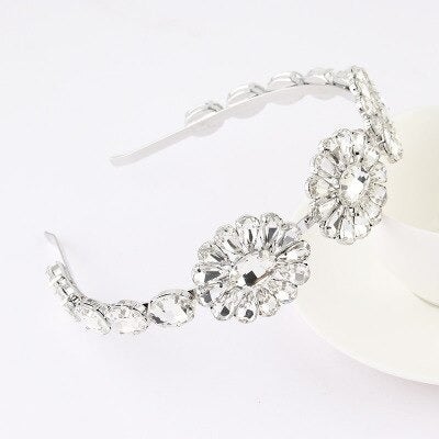 silver headband wedding