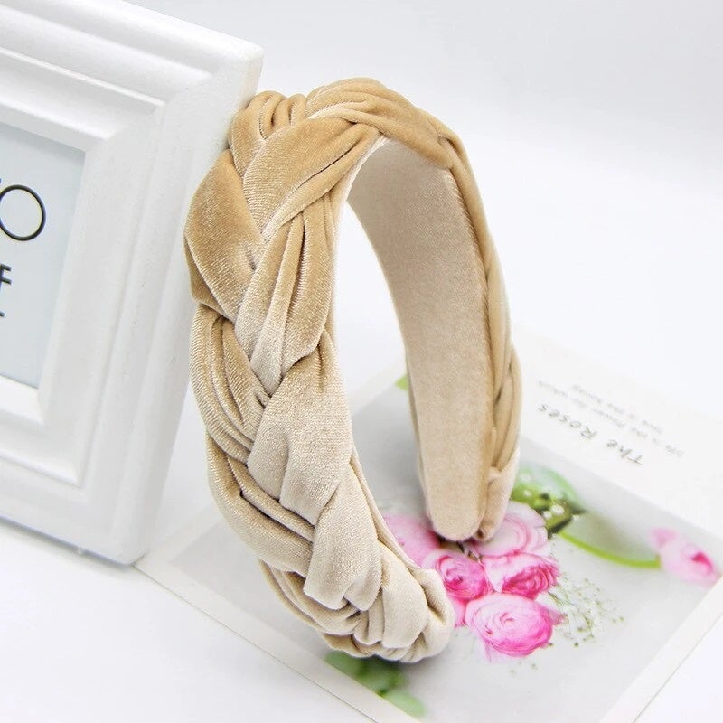 velvet braided headband