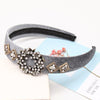 Velvet flower headband