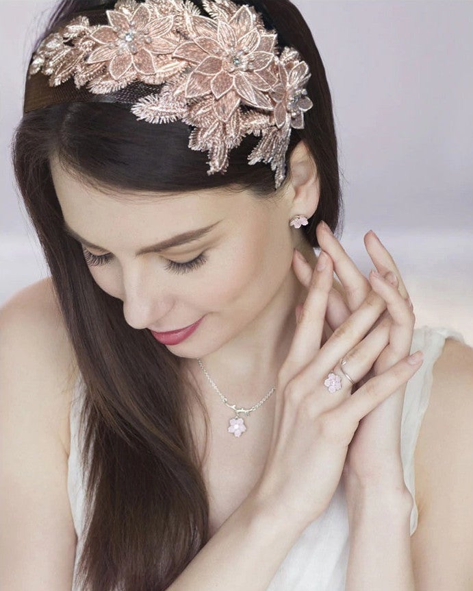 wedding headbands with flowers