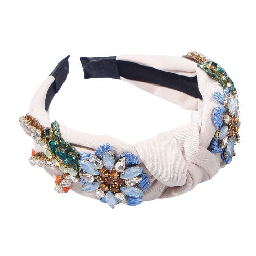 white designer headband