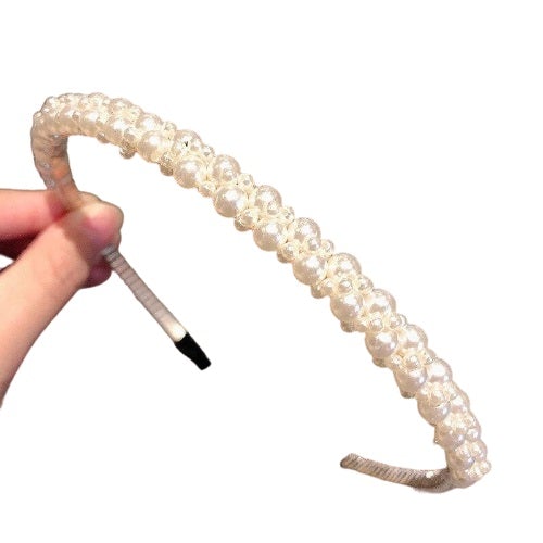 white pearl headband