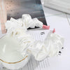 White satin headband