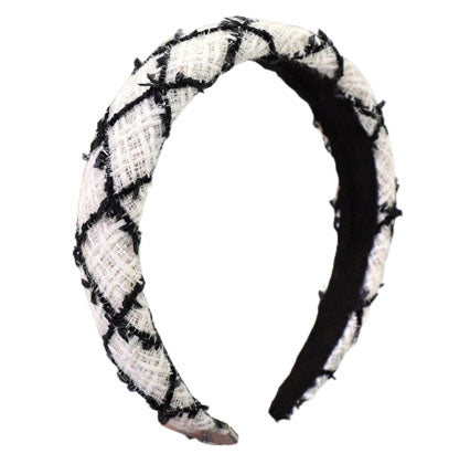 white woolen headband