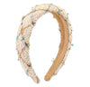 wool headband in white