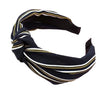 Black and white striped headband