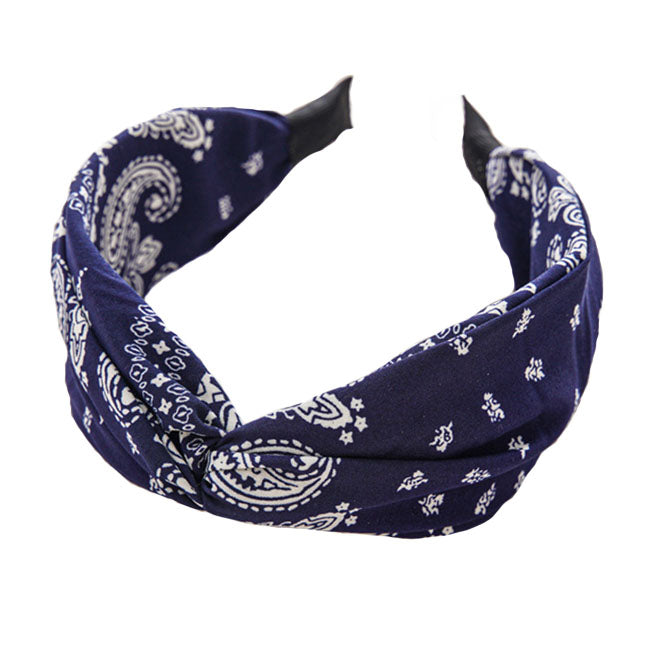 Blue bandana headband