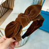 chocolate brown velvet headband
