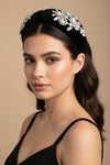 Black headband with strass