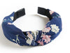 Pink and blue flower headband