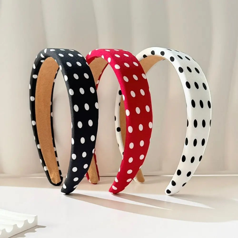 Polka dot headbands for women