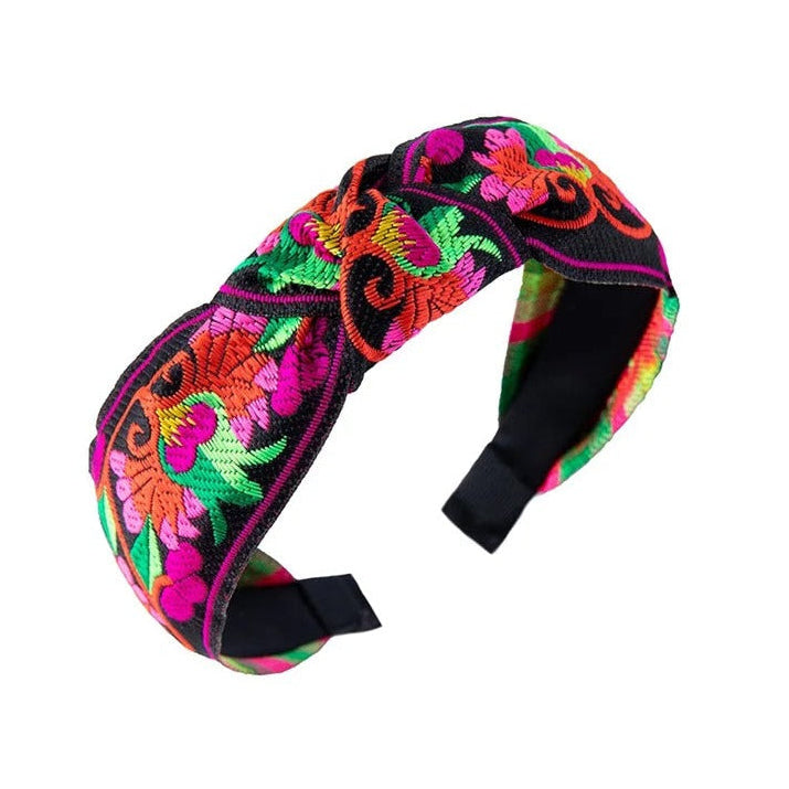 Red and black headband