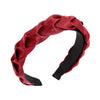 Red leather braided headband