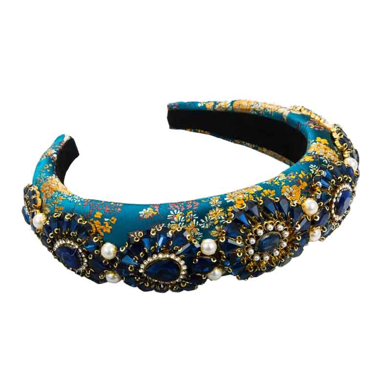 Headbands with crystals - Blue Sapphir