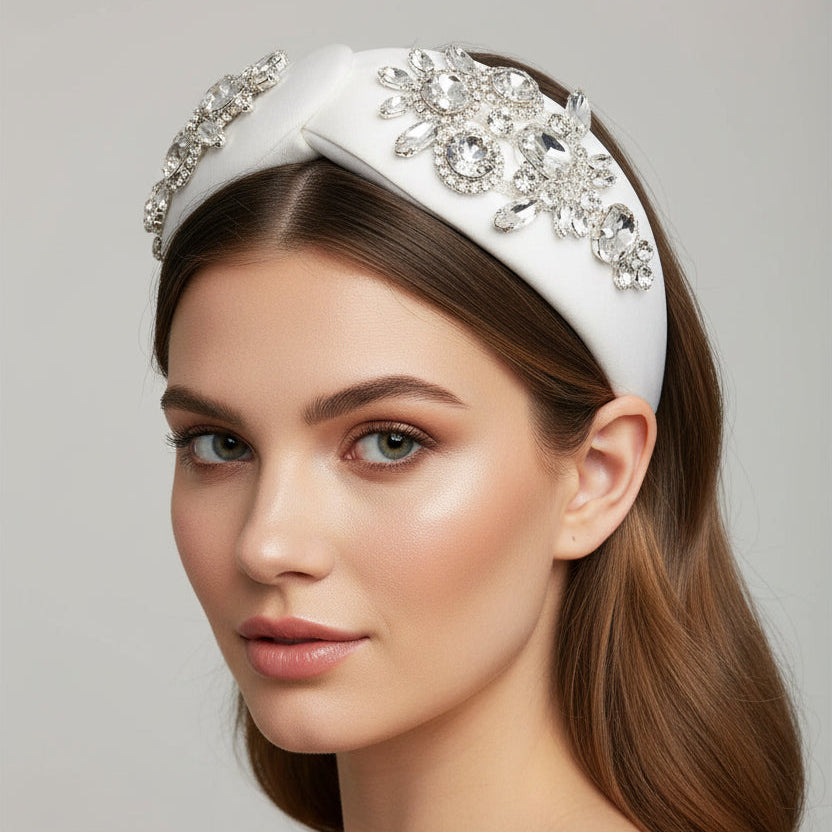 White-rhinestone-headband