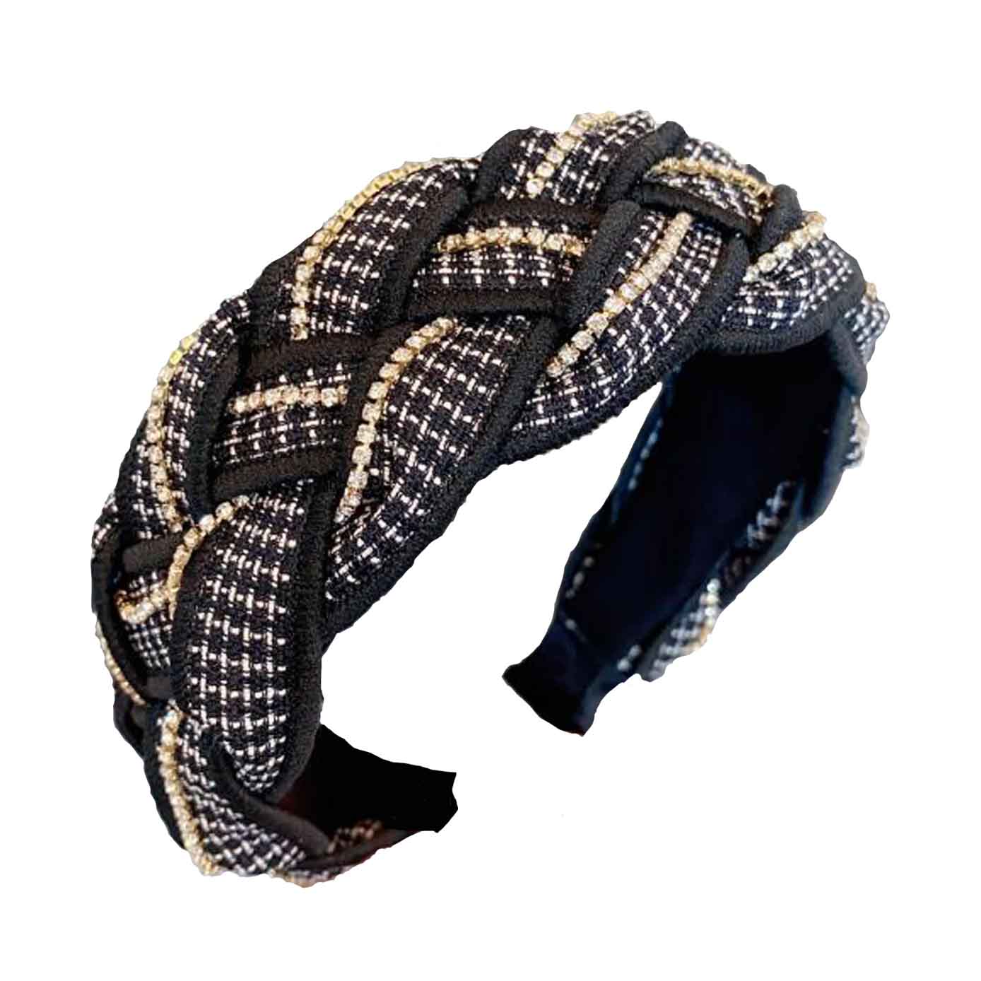 Wide braided headband elegant