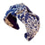Blue embroidered headband