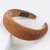 Brown padded headband woman