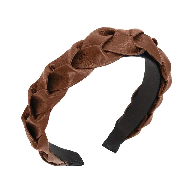 Dark brown braided headband