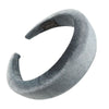 Padded headband grey velvet