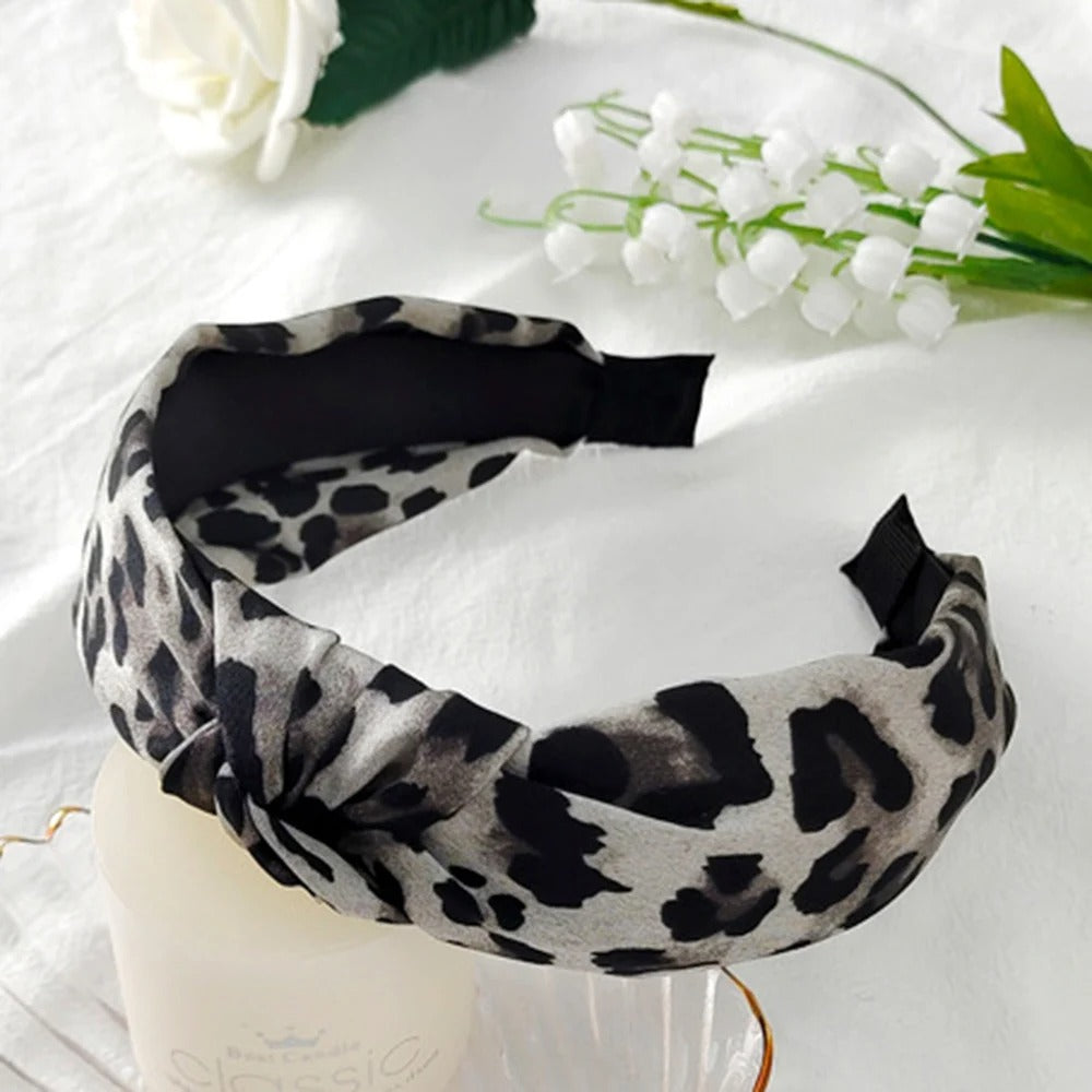 Leopard print headband for women