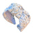 Light blue embroidered headband