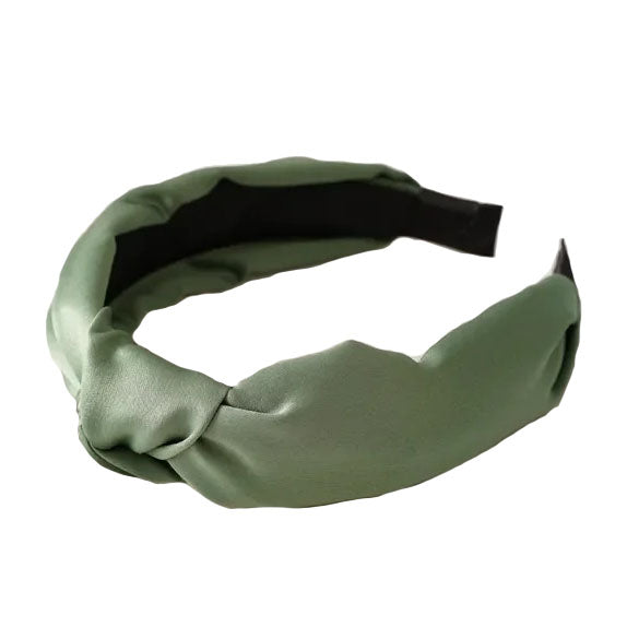 Satin Light green headband