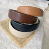 Brown padded leather headband