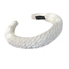 Maxi headband tweed blanc