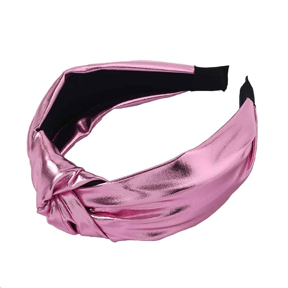 Metallic pink headband