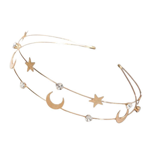 Moon and stars headband