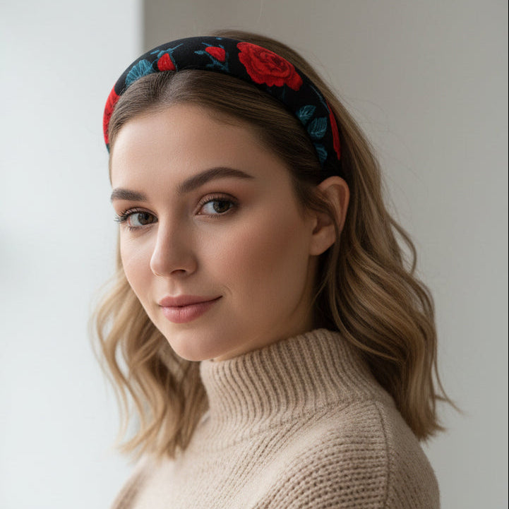 padded flower headband
