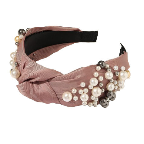 pink pearl headband 