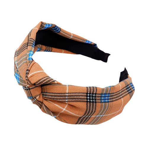 plaid headband womens