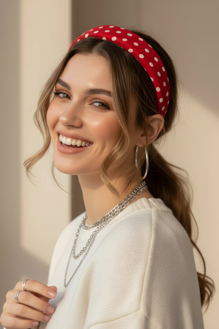 polka dot headband for girls