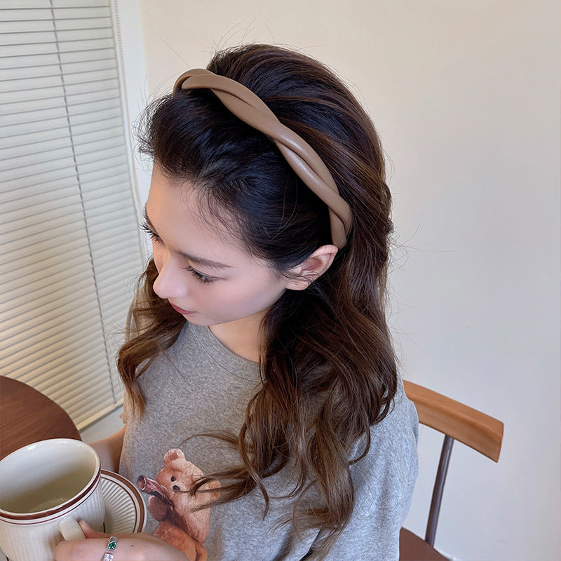 Twist headband Brown