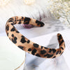 Velvet leopard headband woman