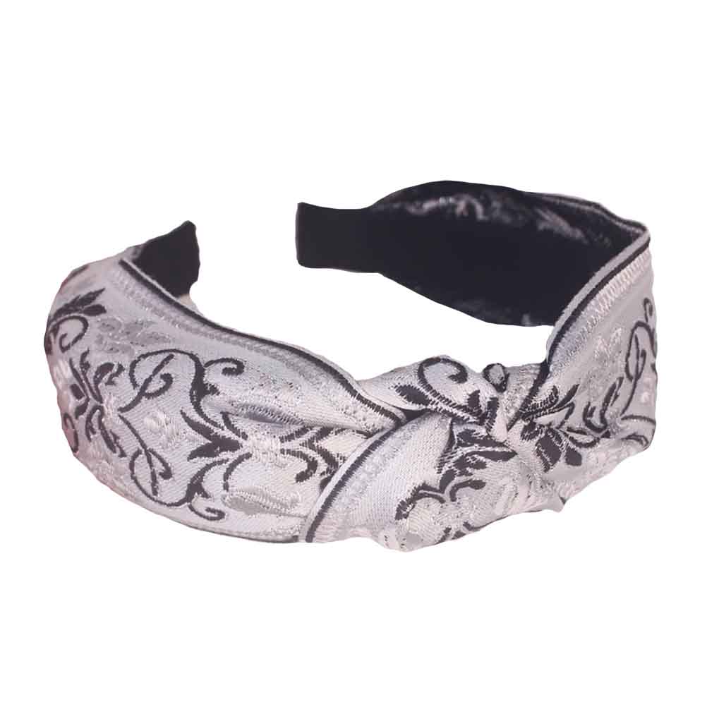 White floral headband