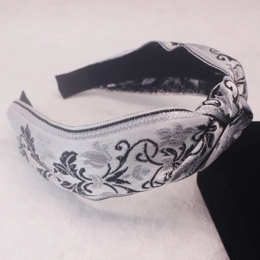 White Flowery headband