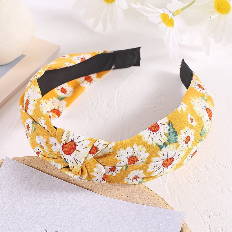 yellow flower headband