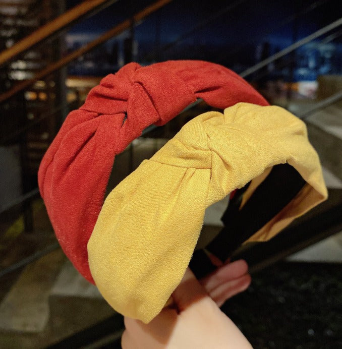 Yellow knot headband